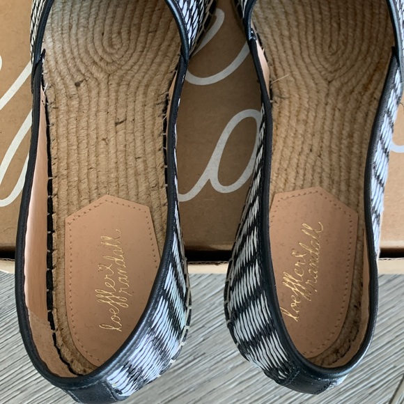 New, Loeffler Randall, Mara-Ean Black/Cream Raffia Woven Shoe. Size 9.5B. - Picture 4 of 9